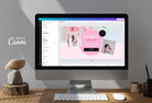 Ladystrategist Facebook Group Banner Lotus Canva Templates instagram canva templates social media templates etsy free canva templates
