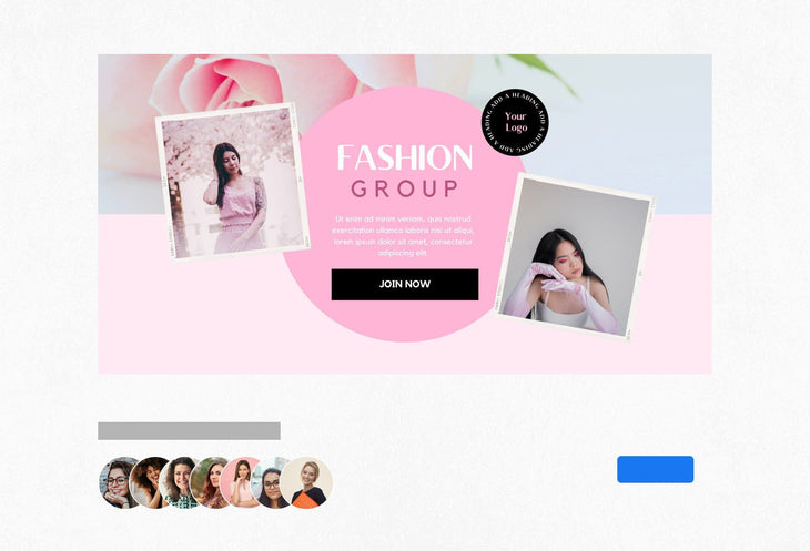 Ladystrategist Facebook Group Banner Lotus Canva Templates instagram canva templates social media templates etsy free canva templates