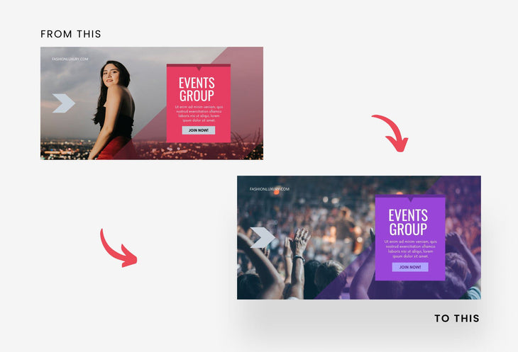 Ladystrategist Facebook Group Banner Paradise Pink Canva Templates instagram canva templates social media templates etsy free canva templates