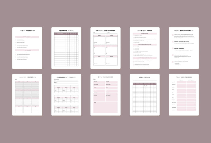 Ladystrategist Facebook Planner Canva Template instagram canva templates social media templates etsy free canva templates