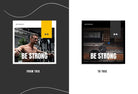 Ladystrategist FITNESS POWER - 97 Done-for-You Fitness Instagram Posts - Fully Editable Canva Templates instagram canva templates social media templates etsy free canva templates