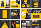 Ladystrategist FITNESS POWER - 97 Done-for-You Fitness Instagram Posts - Fully Editable Canva Templates instagram canva templates social media templates etsy free canva templates