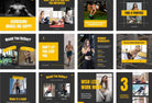Ladystrategist FITNESS POWER - 97 Done-for-You Fitness Instagram Posts - Fully Editable Canva Templates instagram canva templates social media templates etsy free canva templates