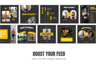 Ladystrategist FITNESS POWER - 97 Done-for-You Fitness Instagram Posts - Fully Editable Canva Templates instagram canva templates social media templates etsy free canva templates
