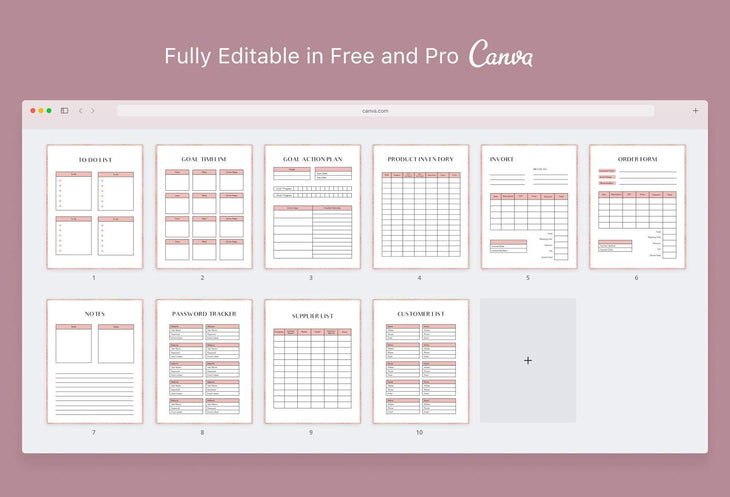 Ladystrategist Form and Data Plan Printable and Editable Canva Planner Template instagram canva templates social media templates etsy free canva templates