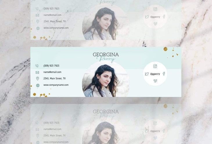 Ladystrategist Georgina Email Signature Template Editable Canva Template Rose Gold instagram canva templates social media templates etsy free canva templates