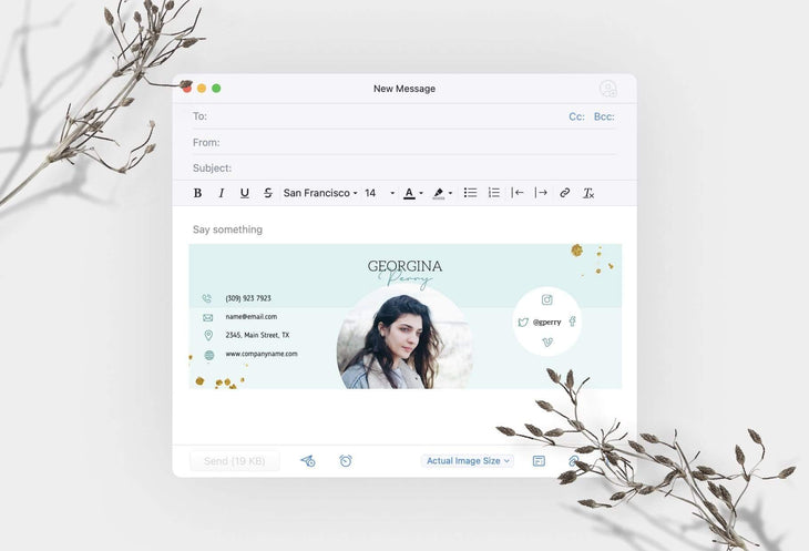 Ladystrategist Georgina Email Signature Template Editable Canva Template Rose Gold instagram canva templates social media templates etsy free canva templates