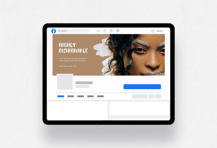 Ladystrategist Highly Fashionable Studio Facebook Cover for Photographers Editable Canva Template instagram canva templates social media templates etsy free canva templates