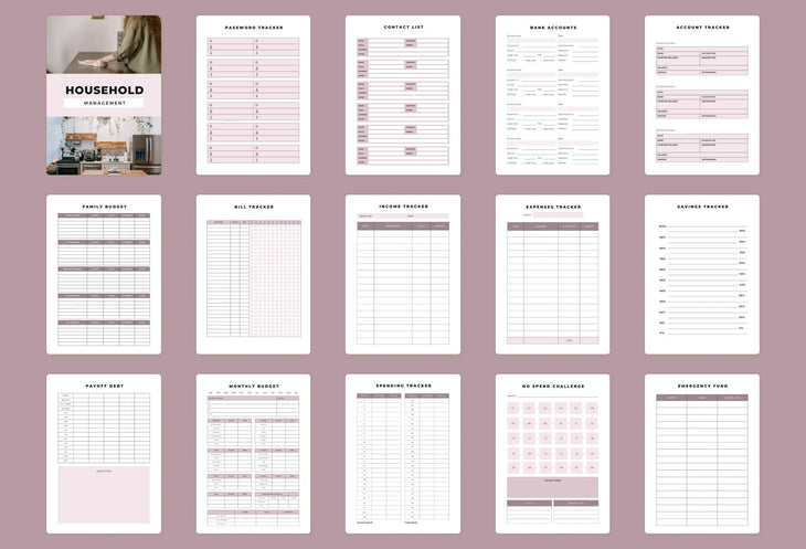 Ladystrategist Household Management Planner Canva Template instagram canva templates social media templates etsy free canva templates