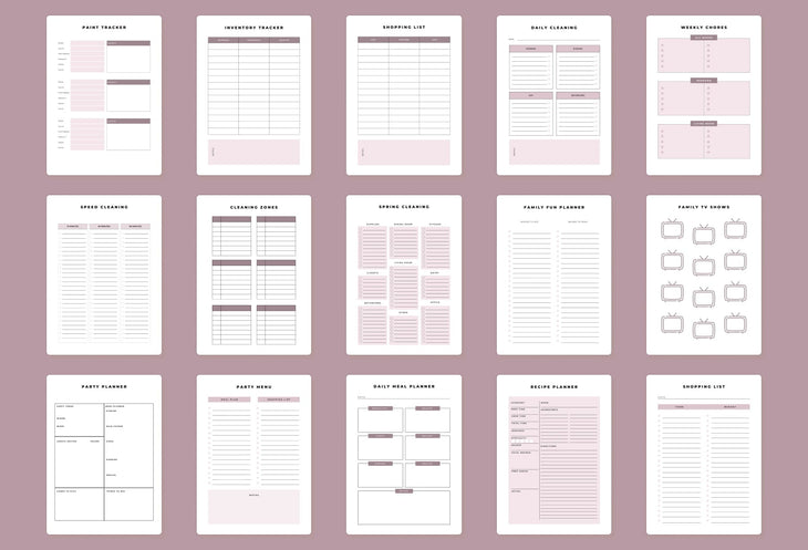 Ladystrategist Household Management Planner Canva Template instagram canva templates social media templates etsy free canva templates