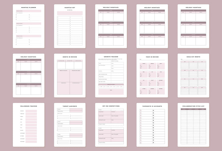 Ladystrategist Instagram Planner Canva Template instagram canva templates social media templates etsy free canva templates