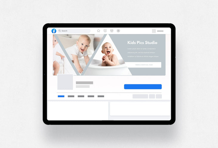 Ladystrategist Kids Pics Studio Facebook Cover for Photographers Editable Canva Template instagram canva templates social media templates etsy free canva templates