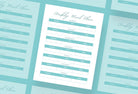 Ladystrategist Light Cyan Weekly Meal Planner Printable and Editable Canva Template instagram canva templates social media templates etsy free canva templates