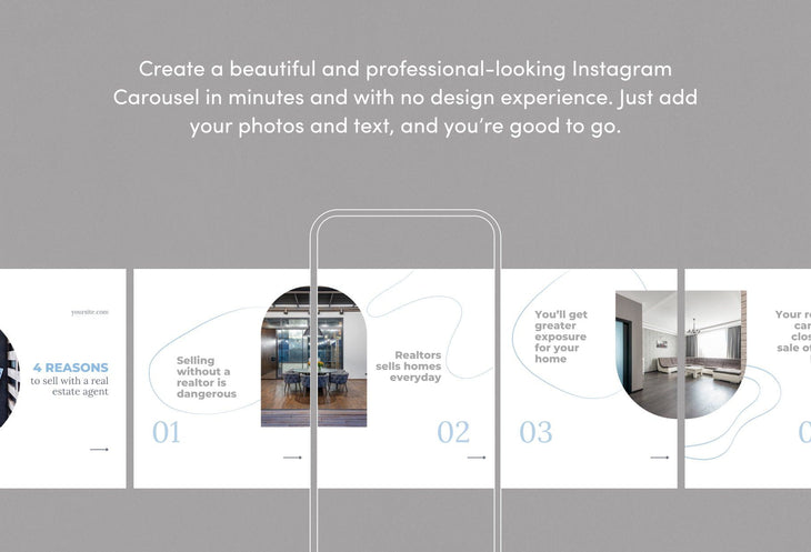 Ladystrategist Lily Real Estate 6-Page Carousel Canva Template instagram canva templates social media templates etsy free canva templates