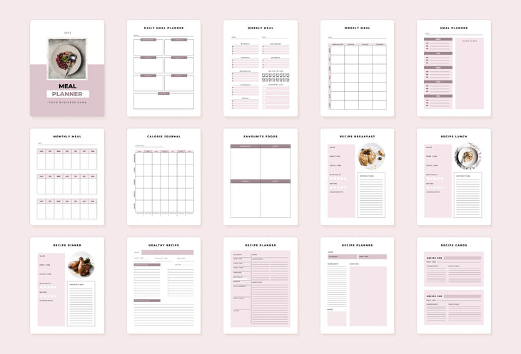 Ladystrategist Meal Planner Printable and Editable Canva Template instagram canva templates social media templates etsy free canva templates
