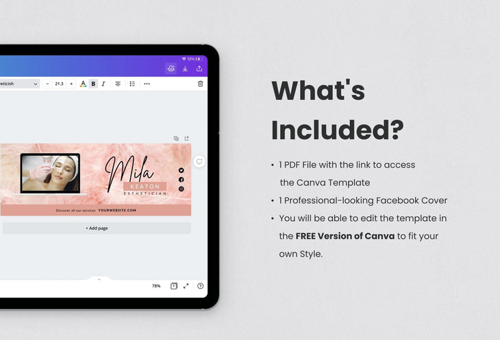 Ladystrategist Mila Facebook Cover Canva Template instagram canva templates social media templates etsy free canva templates