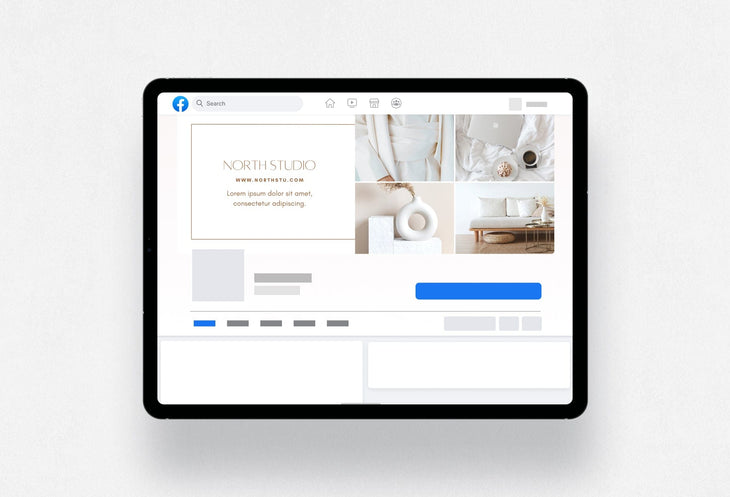 Ladystrategist North Studio Photography Facebook Cover for Photographers Editable Canva Template instagram canva templates social media templates etsy free canva templates