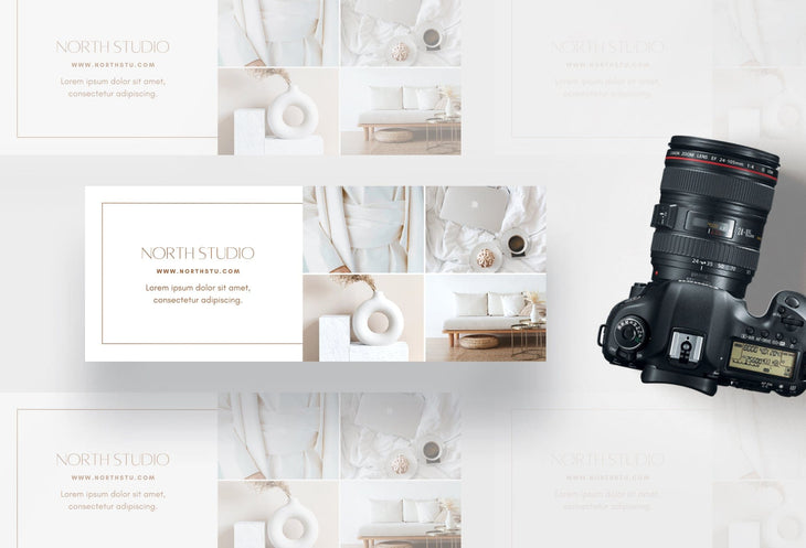 Ladystrategist North Studio Photography Facebook Cover for Photographers Editable Canva Template instagram canva templates social media templates etsy free canva templates