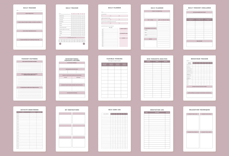 Ladystrategist OCD Therapy Planner Canva Template for Coaches instagram canva templates social media templates etsy free canva templates