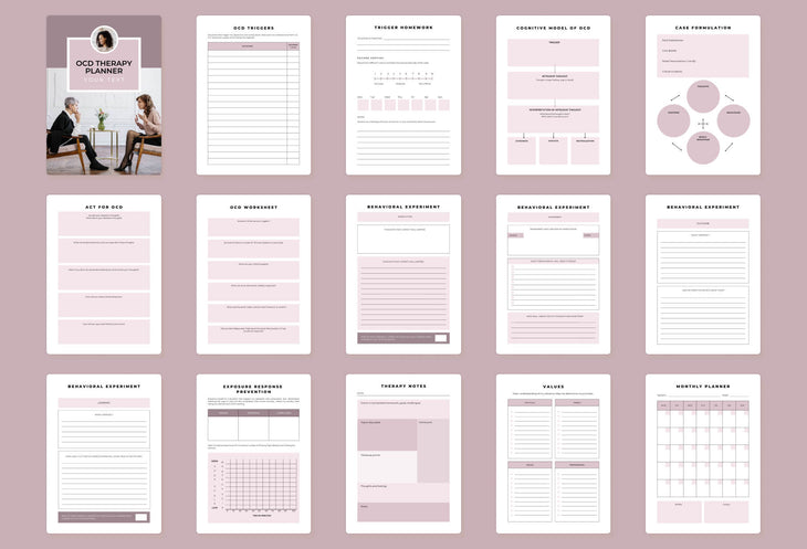 Ladystrategist OCD Therapy Planner Canva Template for Coaches instagram canva templates social media templates etsy free canva templates