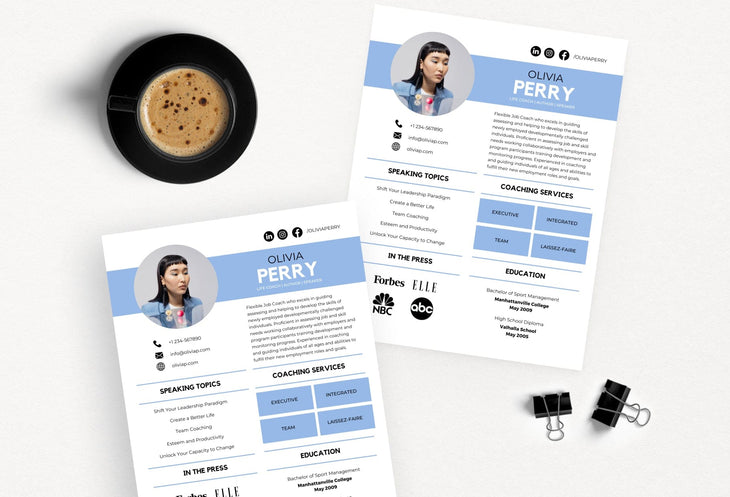 Ladystrategist Olivia Speaker One-Sheet Canva Template instagram canva templates social media templates etsy free canva templates
