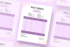 Ladystrategist Pale Lavender Invoice Canva Template Printable and Editable instagram canva templates social media templates etsy free canva templates