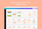 Ladystrategist Printable and Editable Social Media Audit Planner Canva Template instagram canva templates social media templates etsy free canva templates