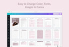 Ladystrategist PTSD Therapy Planner Canva Template for Coaches instagram canva templates social media templates etsy free canva templates