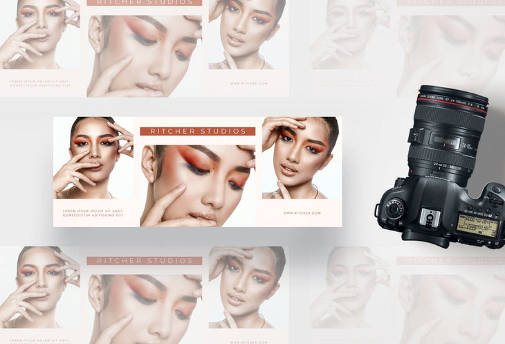 Ladystrategist Ritcher Studios Facebook Cover for Photographers Editable Canva Template instagram canva templates social media templates etsy free canva templates