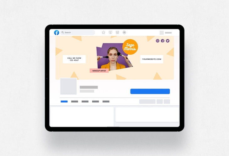 Ladystrategist Sage Facebook Cover Canva Template instagram canva templates social media templates etsy free canva templates
