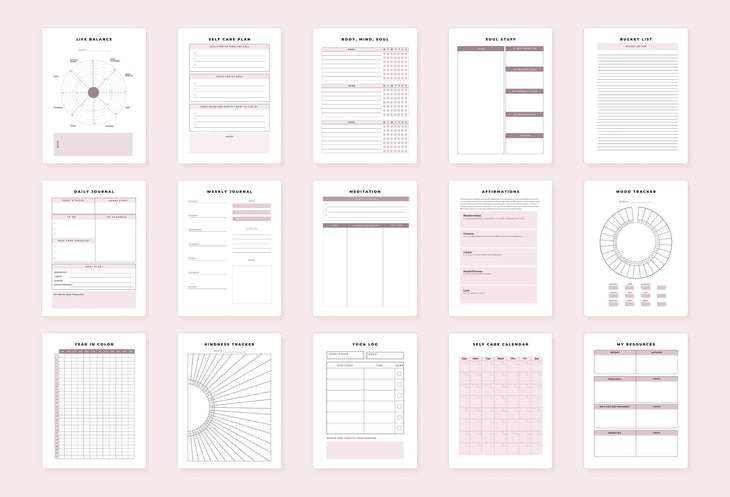 Ladystrategist Self Care Planner Canva Template instagram canva templates social media templates etsy free canva templates