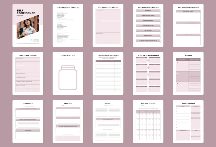 Ladystrategist Self Confidence Planner Canva Template instagram canva templates social media templates etsy free canva templates