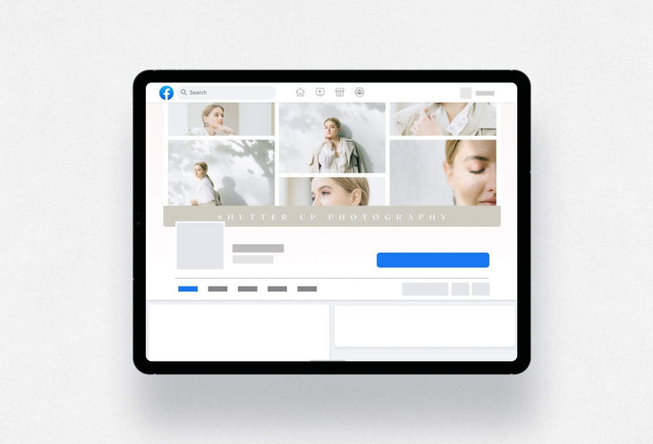 Ladystrategist Shutter Up Facebook Cover for Photographers - Editable Canva Template instagram canva templates social media templates etsy free canva templates