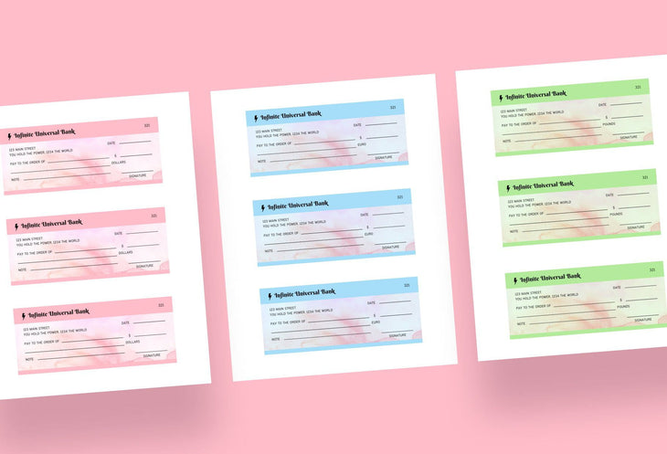 Ladystrategist Smith Apple Manifestation Check Printable and Editable Canva Template instagram canva templates social media templates etsy free canva templates