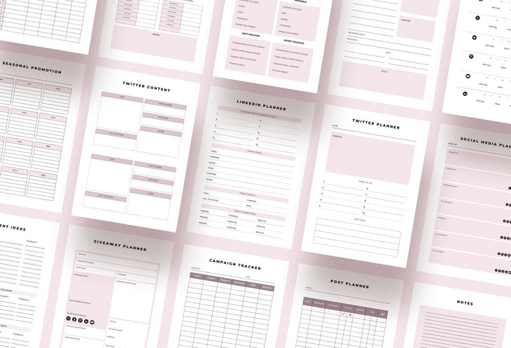 Ladystrategist Social Media Planner Canva Template instagram canva templates social media templates etsy free canva templates