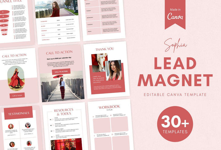 Ladystrategist Sophia Lead Magnet Editable Canva Template instagram canva templates social media templates etsy free canva templates