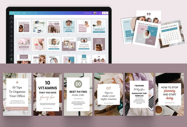 Ladystrategist The Ultimate Coaching Canva Template Kit instagram canva templates social media templates etsy free canva templates