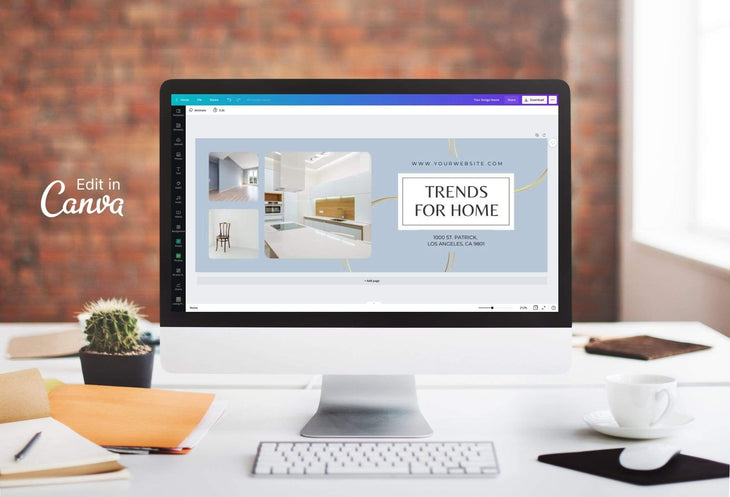 Ladystrategist Trends for home Facebook Cover Canva Template instagram canva templates social media templates etsy free canva templates
