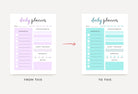 Ladystrategist Wisteria Daily Planner Printable and Editable Canva Template instagram canva templates social media templates etsy free canva templates