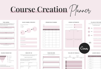 Ladystrategist Course Creation Planner Canva Template instagram canva templates social media templates etsy free canva templates