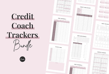Ladystrategist Credit Coach Trackers Bundle Canva Template instagram canva templates social media templates etsy free canva templates