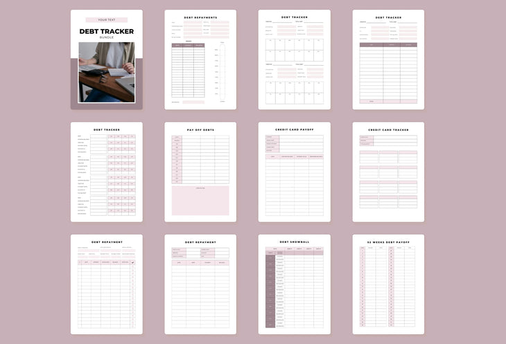 Ladystrategist Debt Trackers Canva Template instagram canva templates social media templates etsy free canva templates
