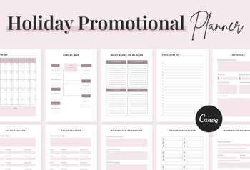 Ladystrategist Holiday Promotional Planner Canva Template instagram canva templates social media templates etsy free canva templates