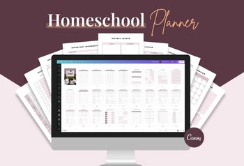 Ladystrategist Homeschool Planner Canva Template instagram canva templates social media templates etsy free canva templates