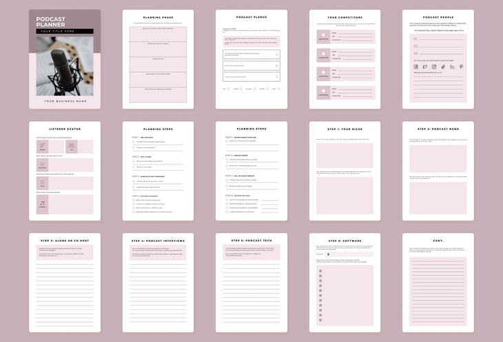 Ladystrategist Podcast Planner Canva Template instagram canva templates social media templates etsy free canva templates