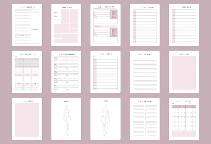Ladystrategist Sewing Planner Canva Template instagram canva templates social media templates etsy free canva templates