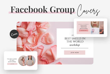 Ladystrategist Sweet Pink Facebook Group Covers Canva Templates instagram canva templates social media templates etsy free canva templates