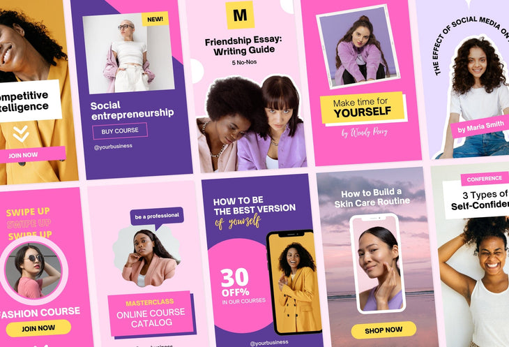 Ladystrategist 10 Sunshine Instagram Reel Covers Canva Templates instagram canva templates social media templates etsy free canva templates