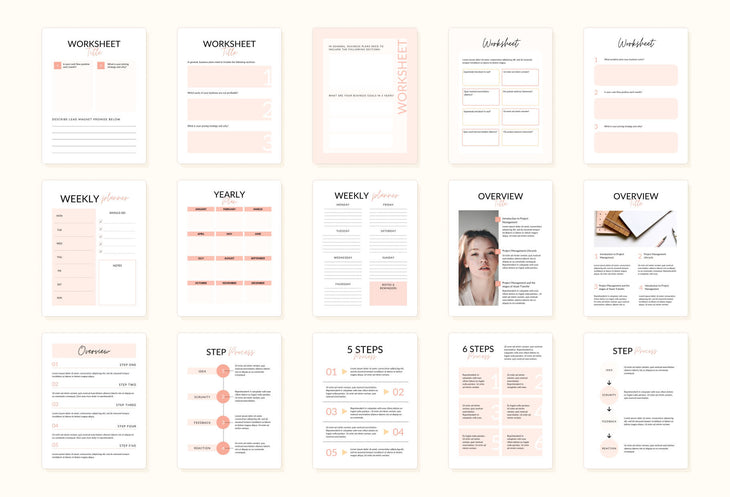 Ladystrategist 105 Page Lead Magnet Creator Kit Worksheet Ebook Workbook Checklist Editable Canva Template instagram canva templates social media templates etsy free canva templates