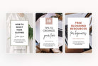 Ladystrategist 14 Modern Pinterest Templates for Bloggers and Coaches in All Industries - Editable Canva Template Pack 03 instagram canva templates social media templates etsy free canva templates